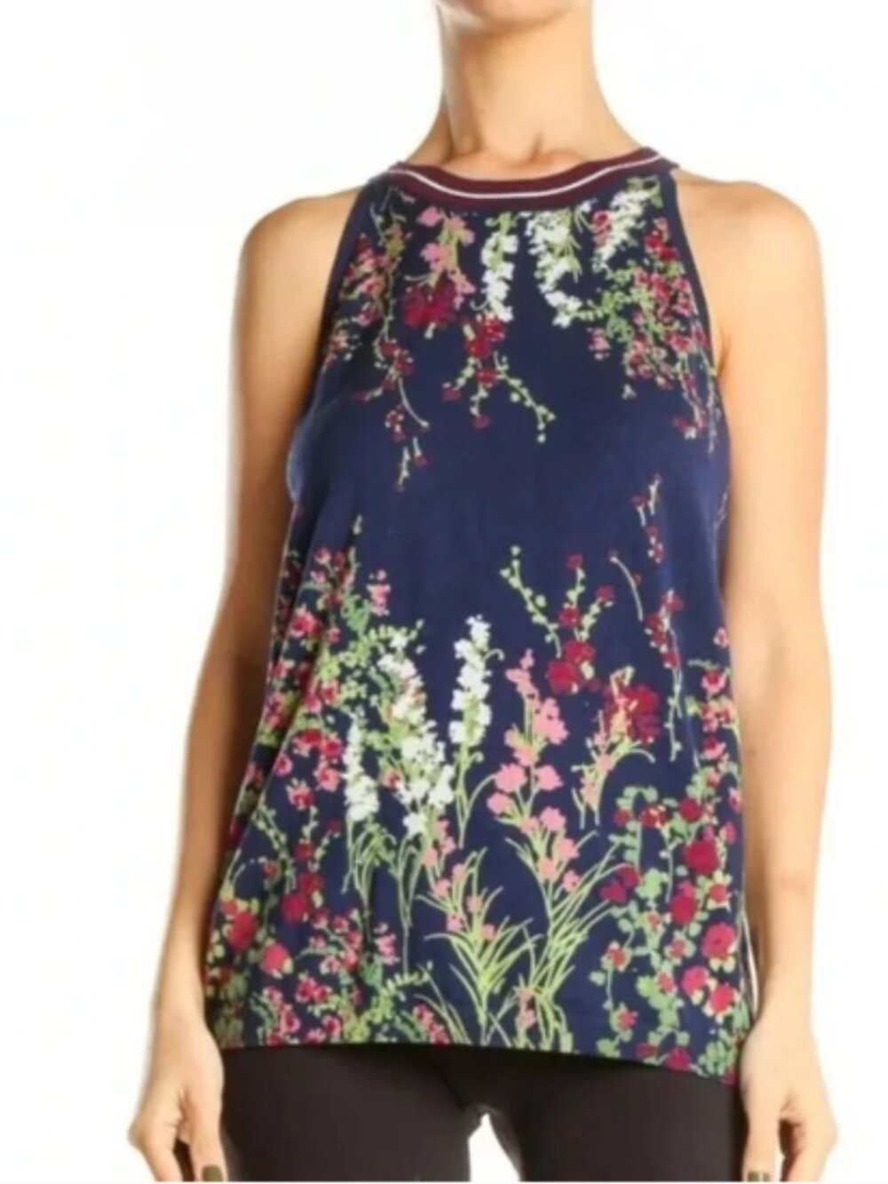 Daniel Rainn Rora Knit Floral Halter Sweater - Picture 2 of 9